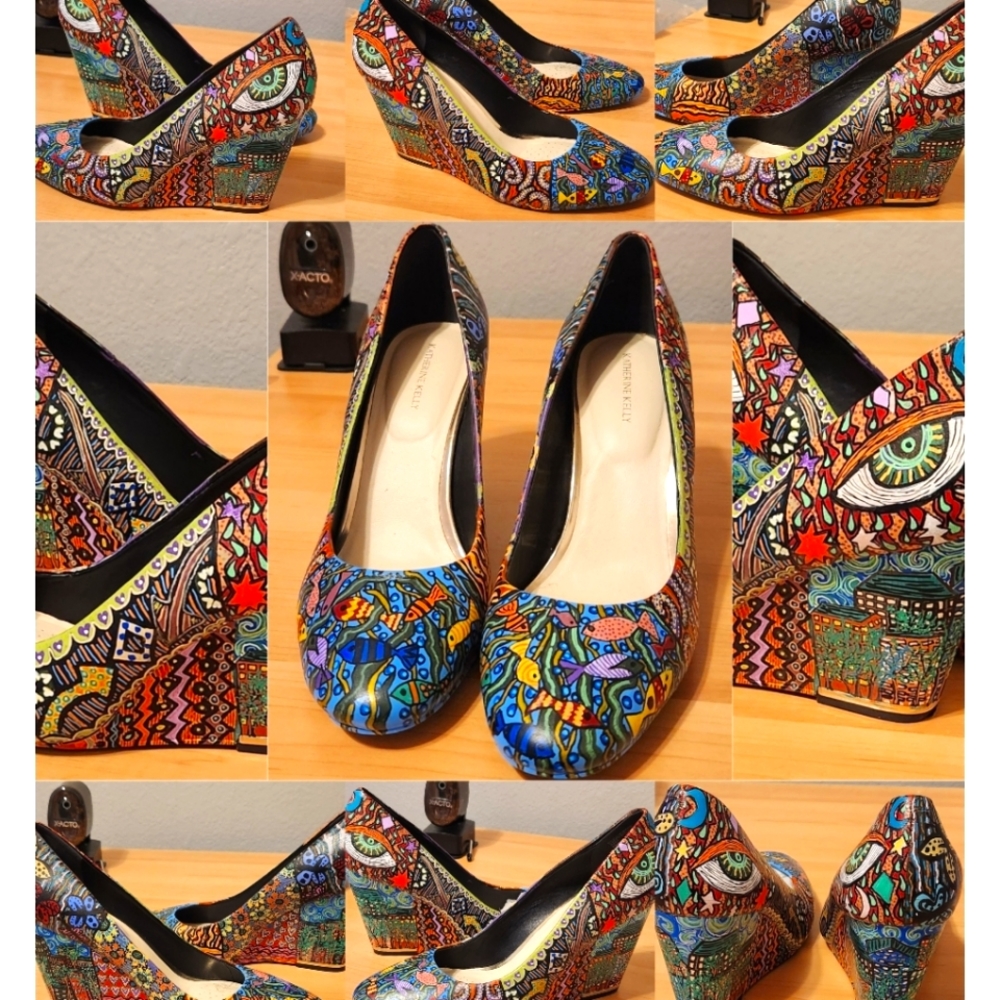 Custom Handpainted Wedges - Picture 7 of 11